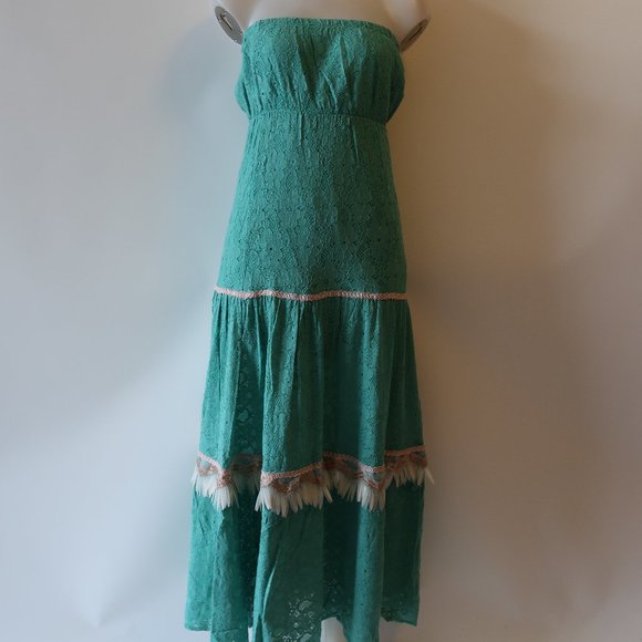 NWT PHO FIRENZE LACE SLEEVELESS MAXI DRESS M  * - Picture 3 of 12